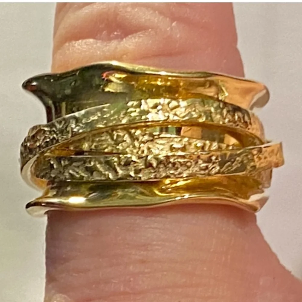NWOT ITALY MADE 4 BAND SPINNER RING - Picture 5 of 16